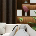 Walnut 01T- Acoustic Slat Wall Panel - (L) 240cm x (W) 60cm Single Panel