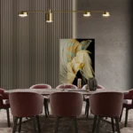 Metallic Brown 01WF- Acoustic Slat Wall Panel - (L) 240cm x (W) 60cm Single Panel